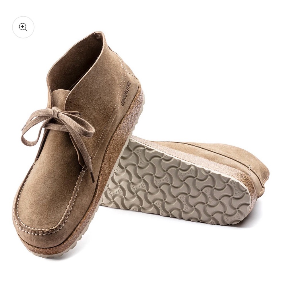 Birkenstock Maidan Suede Leather Taupe Moccasin - Picture 2 of 8